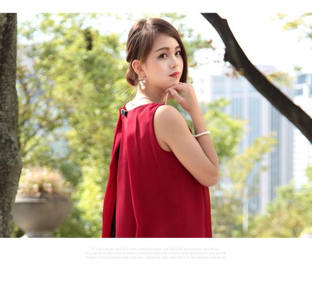 パーティードレス ドレス ワンピース ワンピ 袖なし 膝丈 ミニ