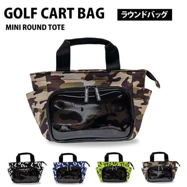 カートバッグ ラウンドバッグ ゴルフ メンズ レディース ミニトートバッグ STELLA77GOLF カモフラ 迷彩柄 小物 かばん 鞄 小さめ 軽量