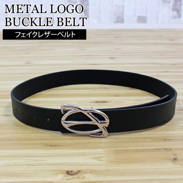 メンズ メンズファッション メンズカジュアル 通販 ベルト メンズ メタルロゴ バックルベルト 男女兼用 ZK-91
