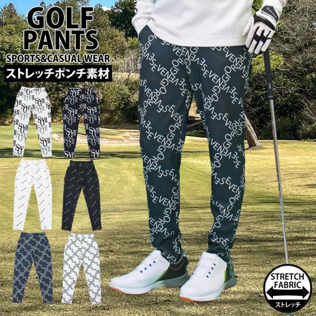 メンズ,メンズファッション,メンズカジュアル,通販,ゴルフパンツ,ゴルフウェア,GIORNO SEVEN,ジョルノセブン,総柄ロゴ,おしゃれ,春夏,秋冬,YMS-048