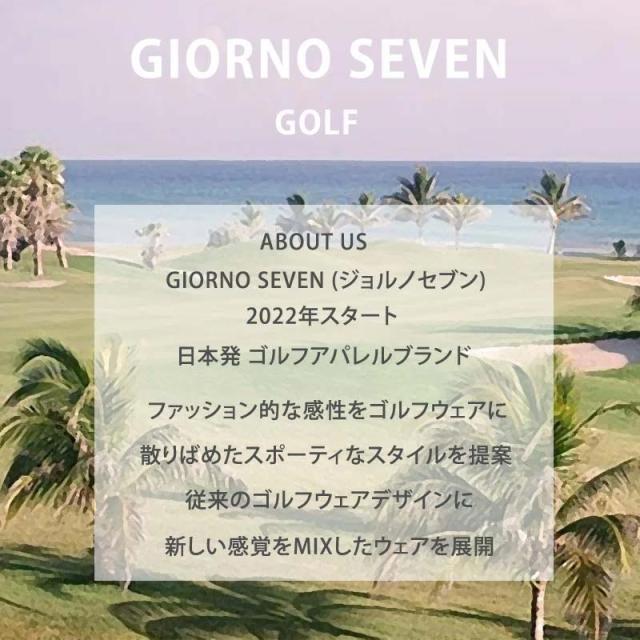 ゴルフウェア ハーフジップ ポロシャツ メンズ GIORNO SEVEN ジョルノセブン ハイネック ゴルフ 接触冷感 半袖 シルバーロゴ 配色切替 トップス 春夏,YMS-103S