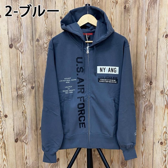 送料無料 AVIREX アヴィレックス A.N.G.PATCH＆PRINT ZIP PARKA 裏毛