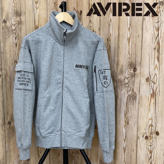 送料無料 AVIREX アヴィレックス FATIGUE STAND ZIP スウェット