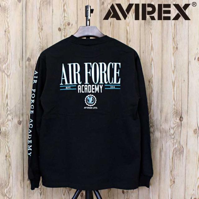 AVIREX アヴィレックス L/S USAFA EMB TEE 刺繍 エンブロイダリー USAFA ロングTシャツ ロンT 長T 長袖Tシャツ トップス 783-5130012 アビレックス メンズ ブランド