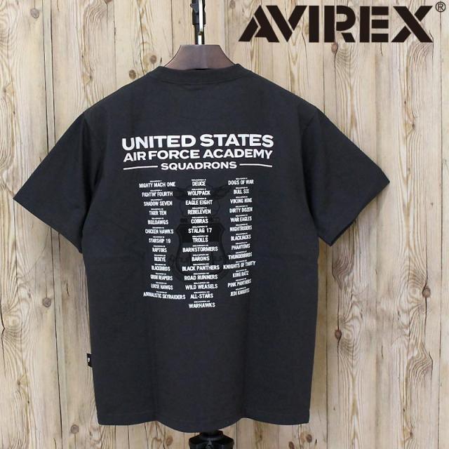 送料無料 AVIREX アヴィレックス USAFA SQUADRONS EMBROIDERY T-SHIRT 半袖Tシャツ 783-5134014 刺繍 プリント アビレックス トップス ミリタリー メンズ ブランド おすすめ おしゃれ 通販 春 夏 服