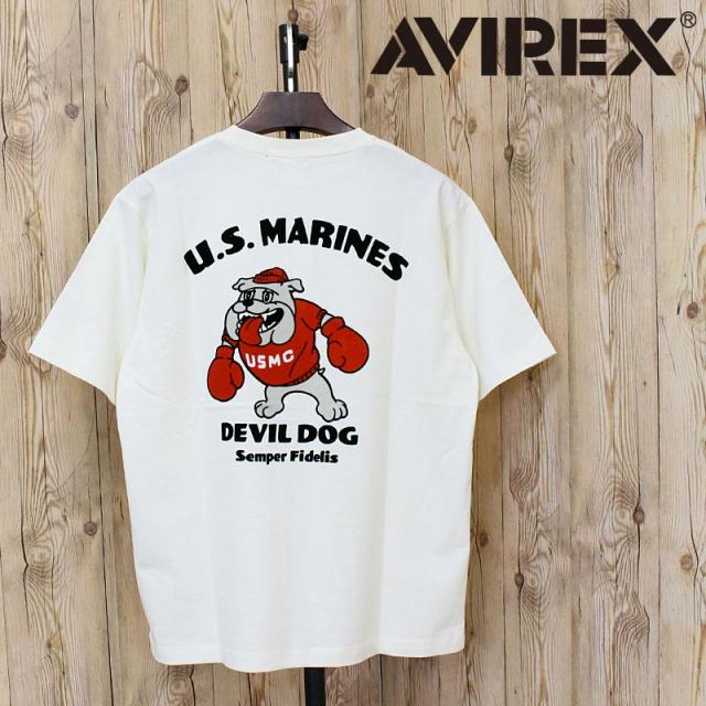 AVIREX アヴィレックス USMC BULLDOG S/S TEE ブルドック 半袖Tシャツ 783-5234003 ロゴ ミリタリー アビレックス トップス メンズ ブランド