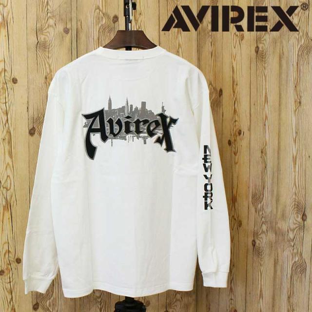 AVIREX アヴィレックス EMB L/S T-SHIRT 'AVIREX NYC' 783-52530023 ロンT 長T 長袖Tシャツ トップス アビレックス メンズ ブランド