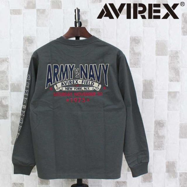 AVIREX アヴィレックス ARMY VS NAVY GAME DAY L/S T-SHIRT アーミーVSネイビー ゲームデイ 長袖Tシャツ 783-6130002 トップス アビレックス メンズ ブランド