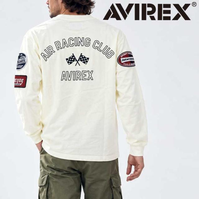 AVIREX アヴィレックス AARC FADED EMB. L/S TEE 783-6230037 ロンT 長T フェード 長袖Tシャツ トップス アビレックス メンズ ブランド