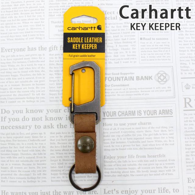 Carhartt カーハート サドルレザーキーキーパー Saddle Leather Key Keeper キーホルダー キーリング レザー カラビナ 小物 アクセサリー ブラウン メンズ ブランド B0000244