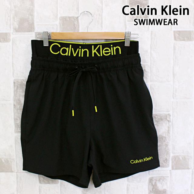 Calvin Klein カルバンクライン CK ボクサーインナー付き ワンポイントロゴサーフパンツ ボードショーツ ショートパンツ 海パン 水着 メンズ スイムウェア 海水パンツ おしゃれ ブランド CB4DSM33
