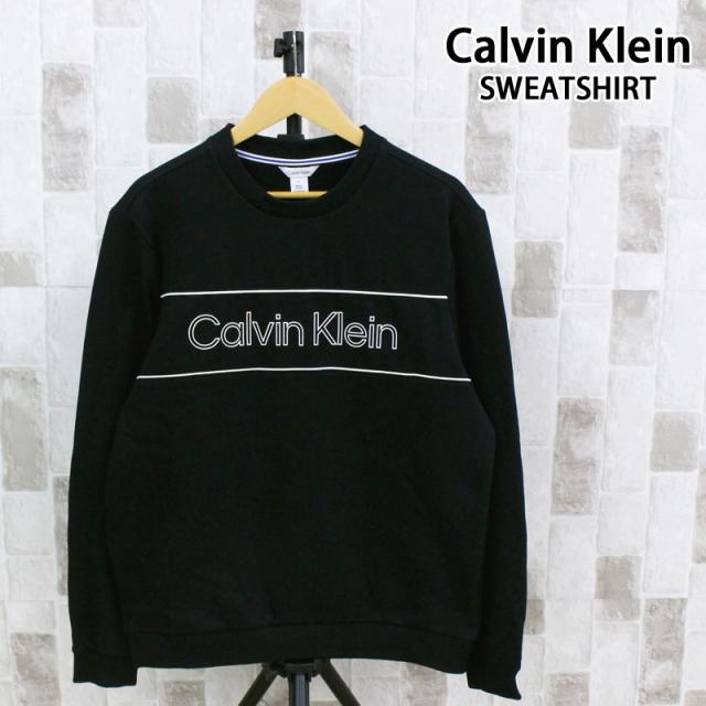 Calvin Klein カルバンクライン CK アイコニック ロゴ パイピング クルーネック スウェットシャツ 40J6242 メンズ ブランド