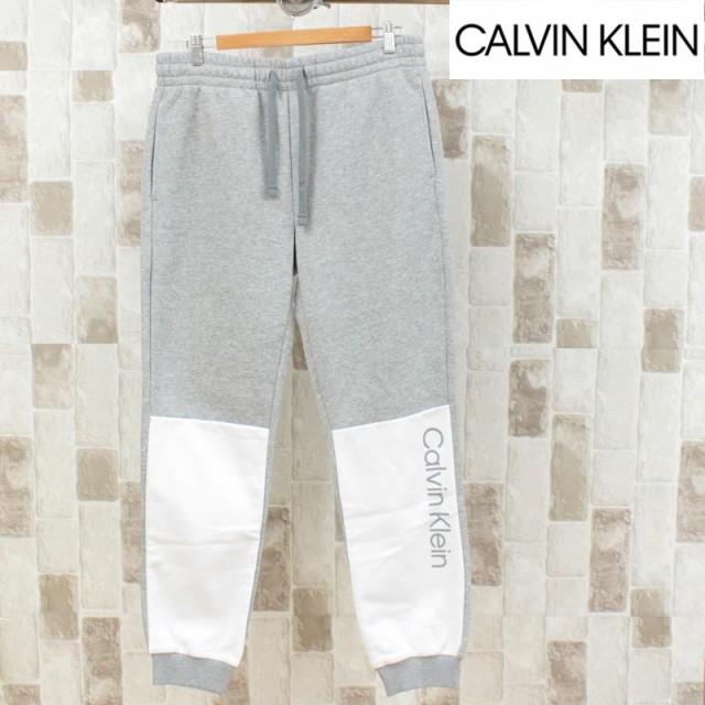 送料無料 Calvin Klein カルバンクライン CK カラーブロック ロゴスウェットパンツ 裏起毛 イージーパンツ ルームウェア ボトムスパンツ