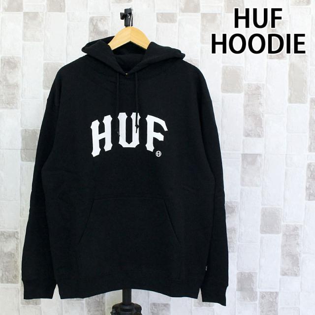 HUF ハフ アーチプルオーバーフーディ スウェットパーカー ARCH P/O HOODIE PF00759 裏起毛 フーディー トップス 長袖 プルオーバーパーカー メンズ ストリート スケーター ブランド