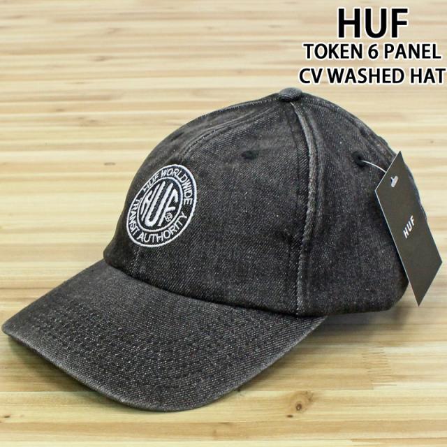 HUF ハフ トークン 6パネルカーブバイザー ウォッシュドハット TOKEN 6 PANEL CV WASHED HAT HT00892 キャップ 帽子 メンズ ストリート スケーター 人気ブランド