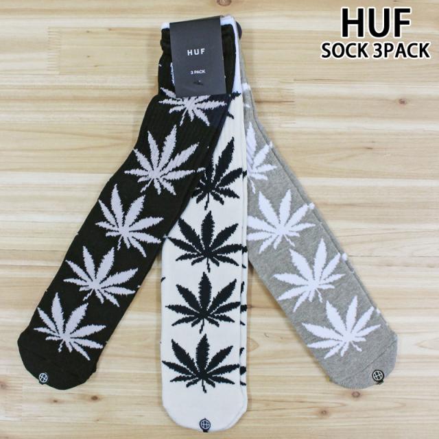 HUF ハフ エッセンシャルズ プラントライフ ソックス 3足セット ESSENTIALS PLANTLIFE SOCK 3PACK SK00465 靴下 メンズ 人気ブランド