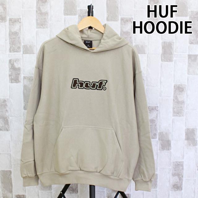 HUF ハフ ロゴアップリケ フードデッド フリース スウェットパーカー LOGO APPLIQUE HOODED FLEECE FL00229 裏起毛 フーディー トップス 長袖 プルパーカー メンズ ストリート ブランド おすすめ おしゃれ 通販 秋 冬 服