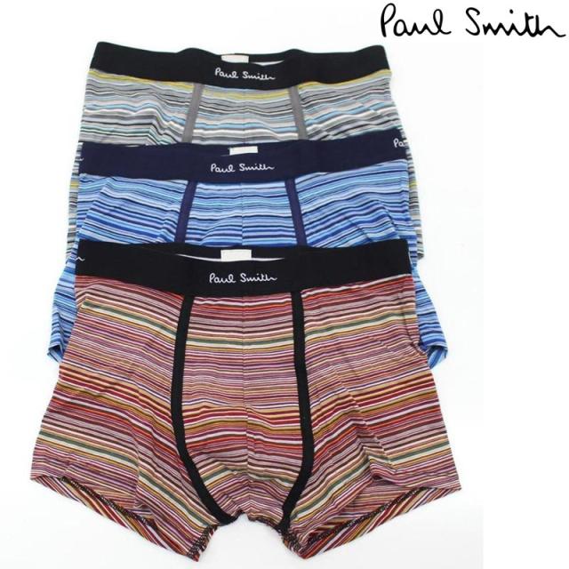 メンズ,メンズファッション,Paul Smith,ポールスミス,3PACK,マルチボーダー,コットンストレッチ,ボクサーパンツ