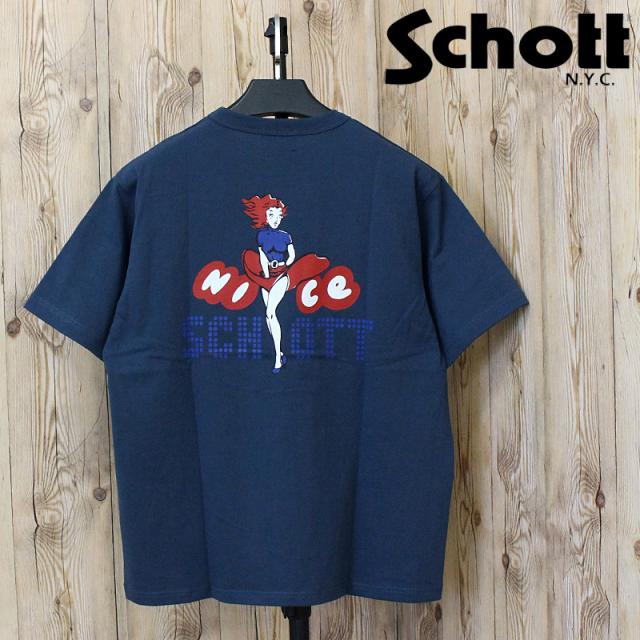 Schott ショット NICE Schott T-SHIRT 782-6190001 ナイスショット 半袖Tシャツ 綿100％ コットン トップス メンズ 人気 ブランド 春 夏