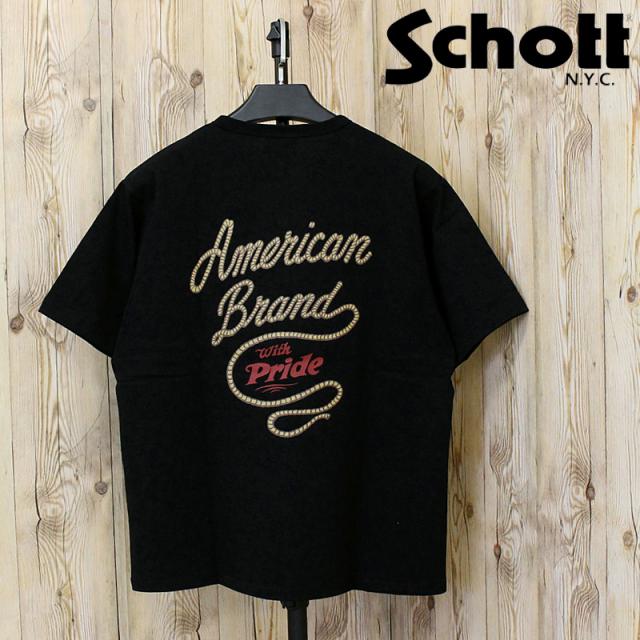 Schott ショット ROPE HENLEY T-SHIRT 782-6134010 ロープヘンリー 半袖Tシャツ 綿100% コットン トップス メンズ 人気 ブランド 春 夏