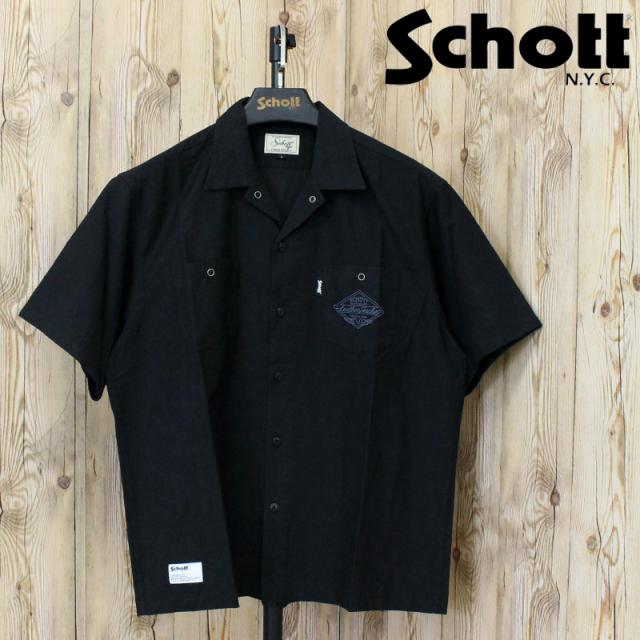 Schott ショット T-SHIRT 'BASIC LOGO' 782-5934003 ベーシックロゴプリント 半袖Tシャツ コットン トップス メンズ 人気 ブランド 春 夏