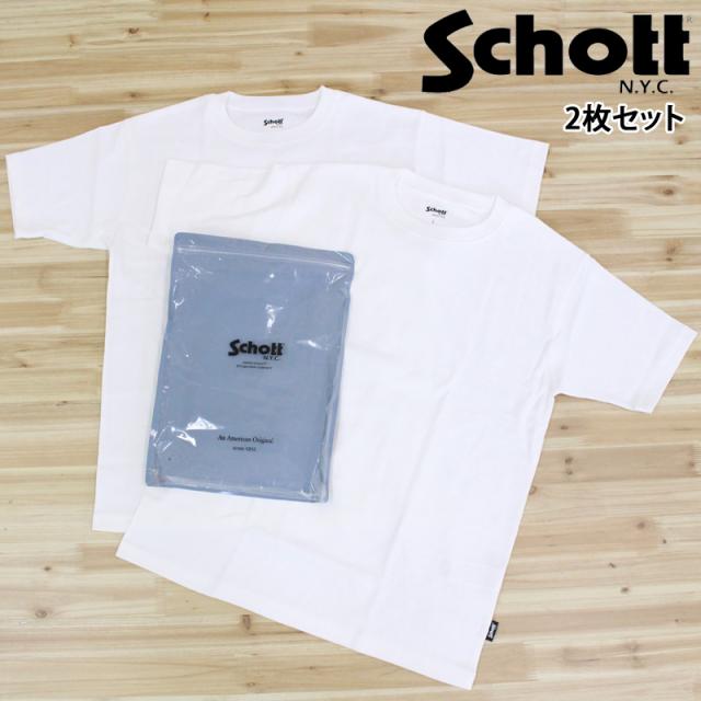 Schott ショット 2PACK T-SHIRT 2パックティーシャツ 2枚セット 半袖 Tシャツ トップス メンズ ブランド