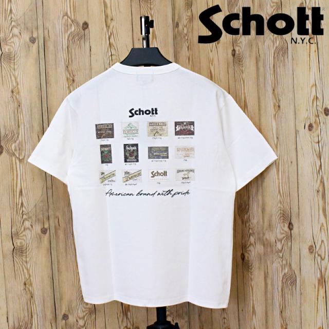 Schott ショット T-SHIRT ARCHIVE TAG 782-5134021 アーカイブタグ 半袖Tシャツ 綿100％ コットン トップス メンズ 人気 ブランド 春 夏