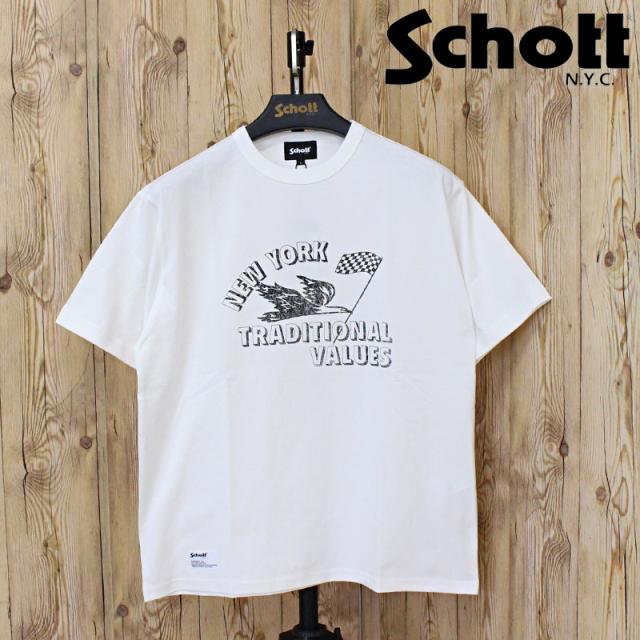 Schott ショット T-SHIRT FLYING EAGLE 782-5134023 フライング イーグル 半袖Tシャツ 綿100％ コットン トップス メンズ 人気 ブランド 春 夏