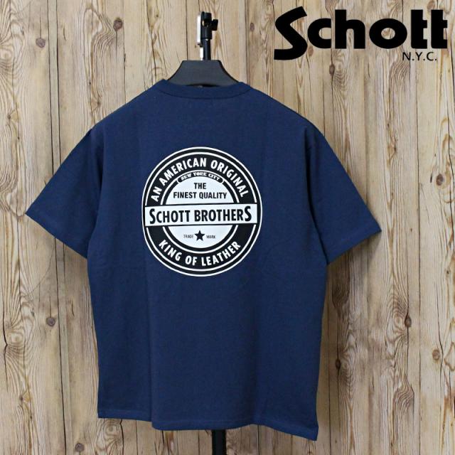 Schott ショット T-SHIRT OVAL LOGO 782-5134031 オーバルロゴ プリント 半袖Tシャツ 綿100％ コットン トップス メンズ 人気 ブランド 春 夏