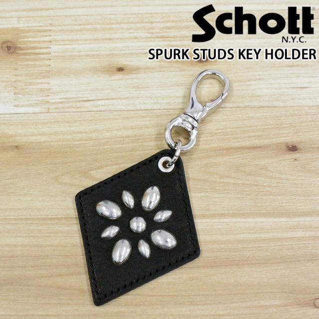 Schott ショット SPURK STUDS KEY HOLDER スパークスタッズ キーホルダー メンズ ブランド