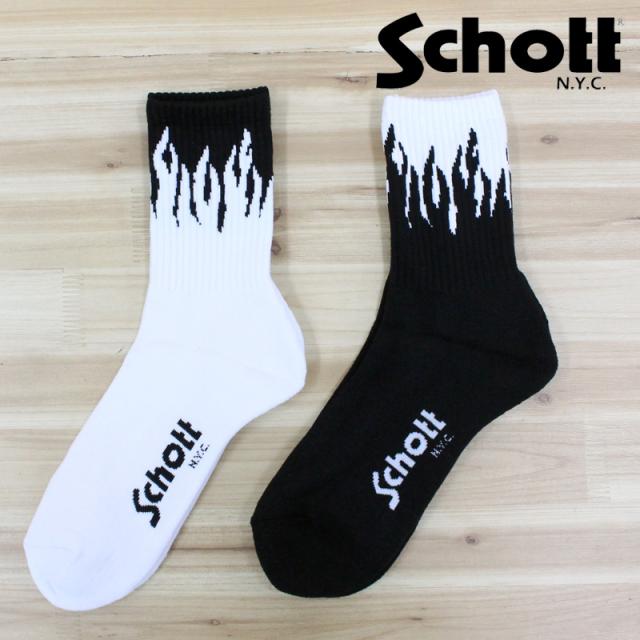 Schott ショット Schott ショット HIGT-SOCKS FLAME ハイソックス ソックス靴下 ２足セット 782-4972003 ブランド