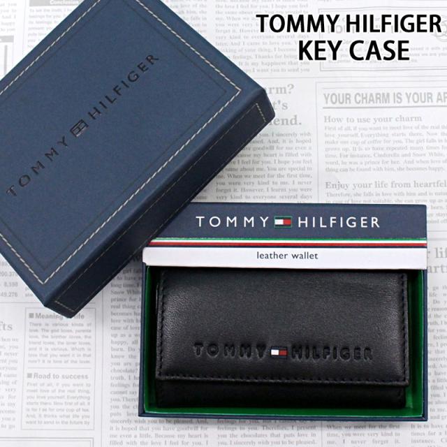 TOMMY HILFIGER トミー ヒルフィガー ウェルズリー 6連 レザーキーケース Wellesley Key Case キーリング 本革 箱付 プレゼント ギフト 31TL17X005