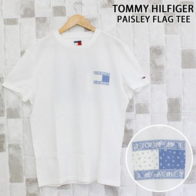 TOMMY HILFIGER トミー ヒルフィガー TJM ペイズリーフラッグバックプリントTシャツ TJM REG PAISLEY FLAG TEE EXT メンズ ブランド