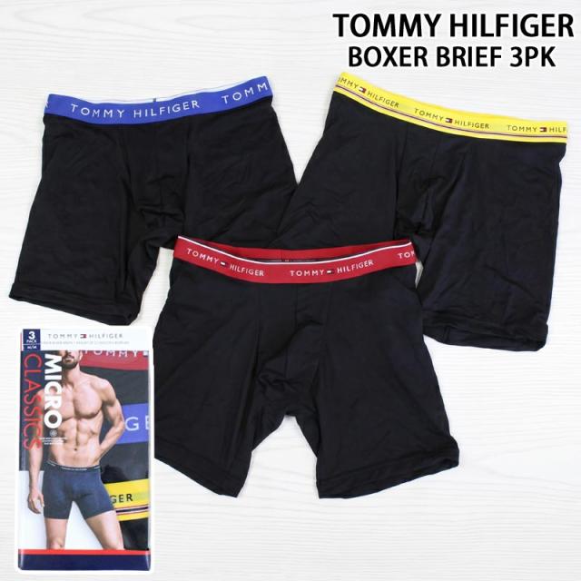 TOMMY HILFIGER トミー ヒルフィガー カラーバンドボクサーブリーフ 3枚組 BOXER BRIEF 3PK ボクサーパンツ アンダーウェア 下着 09T4496 メンズ ブランド