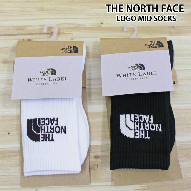 THE NORTH FACE ザ ノースフェイス ロゴ ミッド ソックス 靴下 LOGO MID SOCKS White Label Korea Line NY4MR00 韓国限定ライン メンズ ブランド