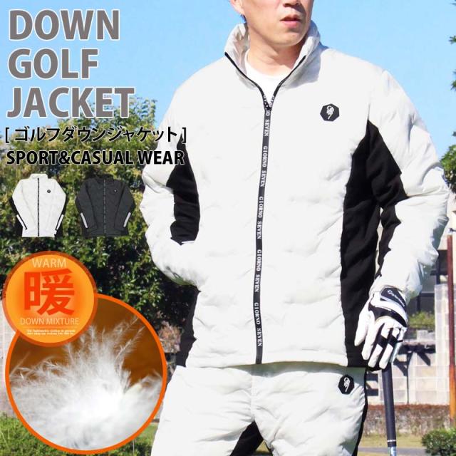 メンズ,メンズファッション,メンズカジュアル,通販,ゴルフ,ダウンジャケット,ゴルフウェア,GIORNO SEVEN,ジョルノセブン,中綿,アウター,ブルゾン,裏ボア,ロゴ,ジップアップ,秋冬,新作,YMS-044