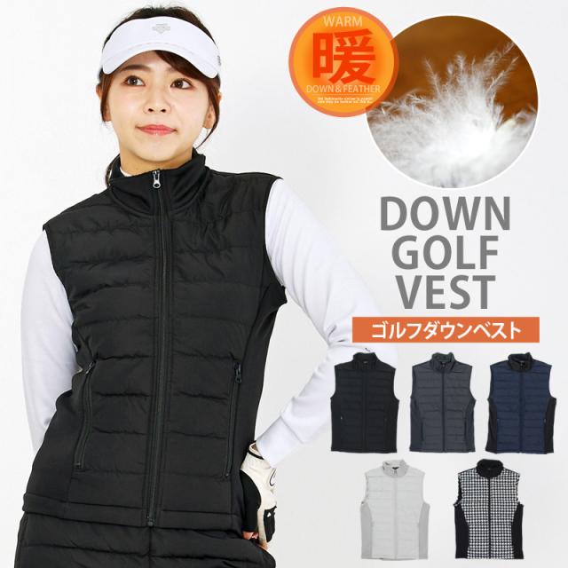 ゴルフウェア レディース ダウン上下セットアップ ダウンベスト ダウンスカート 暖か裏起毛ボアフリース ストレッチ おしゃれ かわいい 秋冬