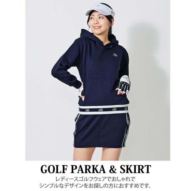 ゴルフウェア レディース 上下セットアップ gs GOLF スウェットジャージ モックネックトレーナー スカート ロゴ おしゃれ 秋冬 春夏