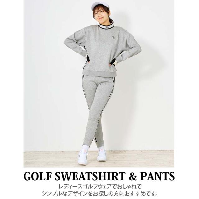 ゴルフウェア レディース 上下セットアップ gs GOLF スウェットジャージ フーディーパーカー スカート リブロゴ おしゃれ 秋冬 春夏 ブランド