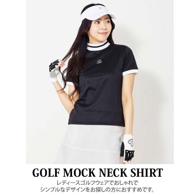 メンズ,メンズファッション,メンズカジュアル,通販,ゴルフウェア,レディース,ゴルフ,ゴルフウェア,レディース,モックネック,gs,GOLF,ポロシャツ,ハイネック,半袖,ストレッチ,トップス,ロゴ刺繍,おしゃれ,かわいい,春夏,gs-001