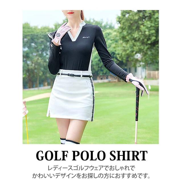 メンズ,メンズファッション,メンズカジュアル,通販,ゴルフウェア,レディース,ゴルフ,ポロシャツ,長袖,ストレッチ,伸縮,トップス,無地,袖フリル,カットソー,スポーツウェア,おしゃれ,かわいい,韓国系,春夏,秋冬,YMS-CH-323
