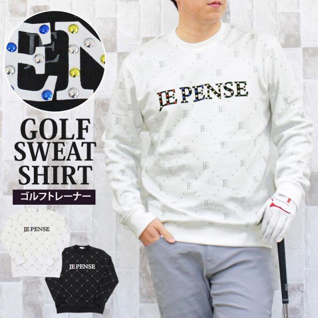 メンズ,メンズファッション,メンズカジュアル,通販,ゴルフ,トレーナー,ゴルフウェア,トップス,ロゴ総柄,アルファベット,クルーネック,スポーツ,春夏,秋冬,新作,31117