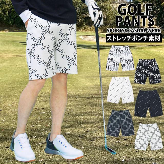 メンズ,メンズファッション,メンズカジュアル,通販,GIORNO SEVEN,ジョルノセブン,ゴルフパンツ,ストレッチ,ロゴ,ズボン,総柄,ボトムス,ハーフパンツ,ショートパンツ,YMS-064