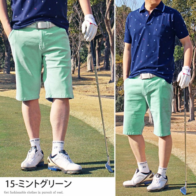 ゴルフパンツ メンズ ハーフパンツ ショートパンツ ゴルフウェア