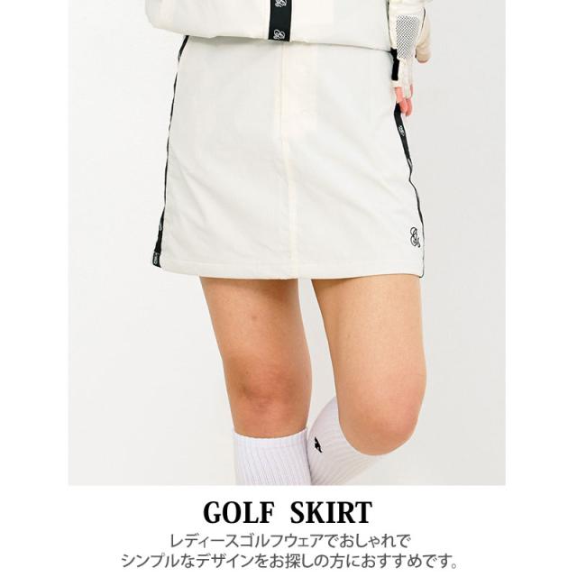 ゴルフスカート レディース ゴルフウェア gs GOLF ロゴテープ使い リップストップ素材 おしゃれ 秋冬 春夏 ブランド かわいい 韓国系