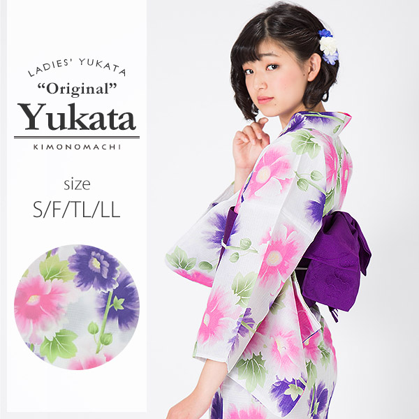 浴衣単品 綿浴衣 S、フリー、TL、LL