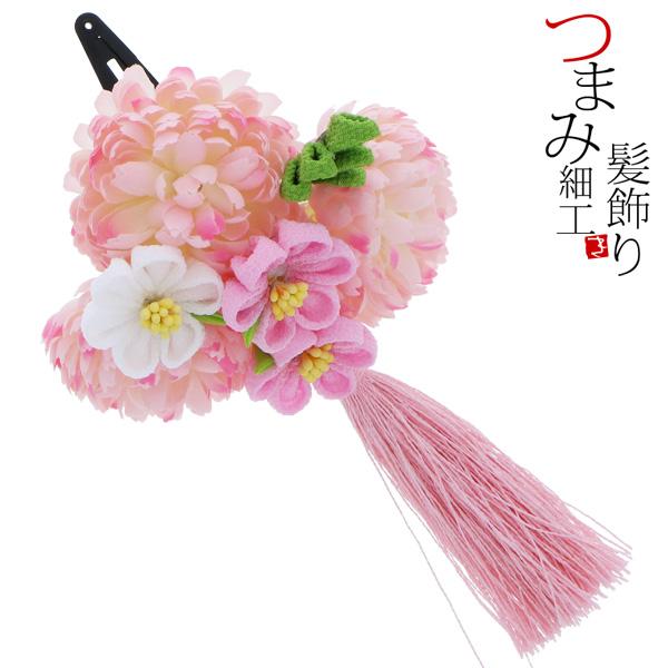 髪飾り 桃の節句、お正月にも つまみ細工