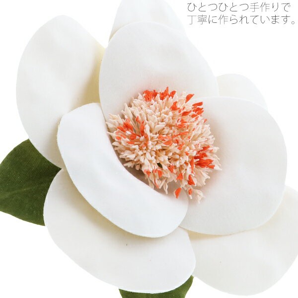 髪飾り 和装 花 「白色 花」 ベルベット フラワーコーム【メール便不可】ss2112wkk10