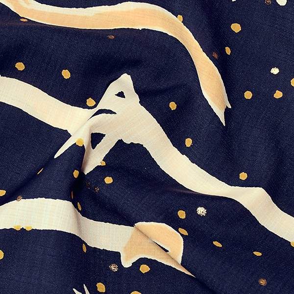 tsumori chisato（ツモリチサト）　LLサイズ　ブランド浴衣単品　「リボンボーダー（9tk-43）」　2019年新作　浴衣　レディース　大きいサイズ　女性浴衣　セオ・アルファ　デオドランテープ　
