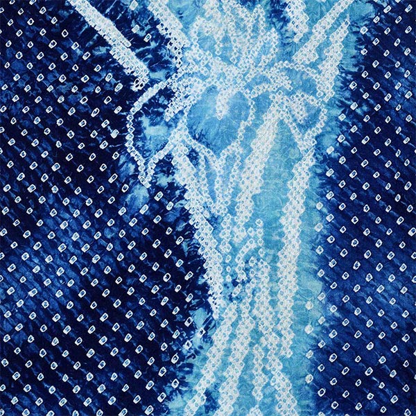 お仕立て上がり絞り浴衣単品 「ゴージャスあやめ」 流水菊 有松絞り 女性浴衣単品 レディース浴衣単品 綿 お仕立て上がり浴衣 yukata 【メール便不可】